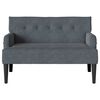 vidaXL Banco Chesterfield Cinza Escuro 112 x 65.5 x 75 cm Veludo