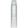 vidaXL Cestos gabião arqueados 6pcs 400x50x180/200cm ferro galvanizado