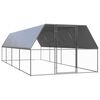 vidaXL Galinheiro de exterior 3x8x2 m aço galvanizado