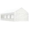 vidaXL Gazebo com telhado 8,92x4,08x3,22 m polietileno branco