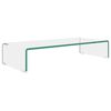vidaXL Suporte de TV/monitores em vidro transparente 70x30x13 cm