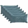 vidaXL Capa almofada 6 unid. HOUTEN Azul 40 x 80 cm Tecido Chenille