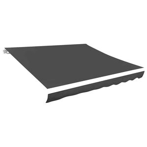 vidaXL Tecido de substitui&ccedil;&atilde;o para toldo cinzento 300x250 cm poli&eacute;ster