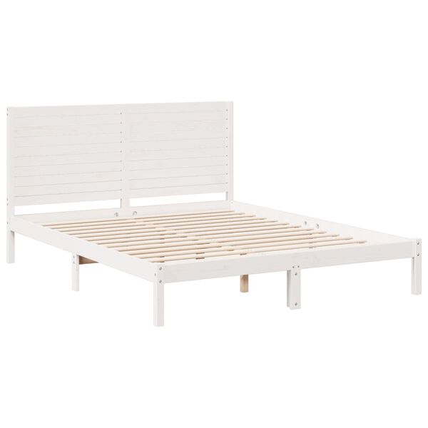 vidaXL Cama extra longa sem colch&atilde;o 160x220 cm madeira maci&ccedil;a
