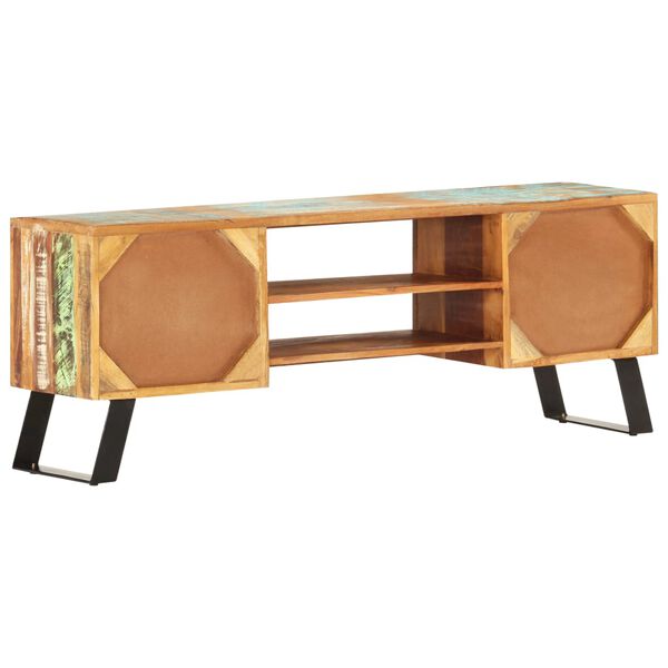 vidaXL Móvel de TV 120x30x46 cm madeira recuperada maciça