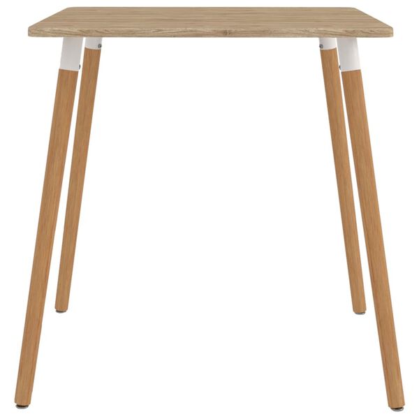 vidaXL Conjunto de jantar 3 pe&ccedil;as 80x80 cm preto e amarelo