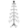 vidaXL &Aacute;rvore de Natal para decora&ccedil;&atilde;o 215 cm metal preto