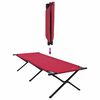 vidaXL Cama de Camping Dobr&aacute;vel Manual Vermelho Tecido Oxford