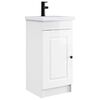 vidaXL Gabinete de banheiro com pia Branco Brilhante 42 x 40 x 84,5 cm