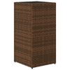 vidaXL Vaso/floreira de jardim 2 pcs 30x30x60 cm vime PE castanho