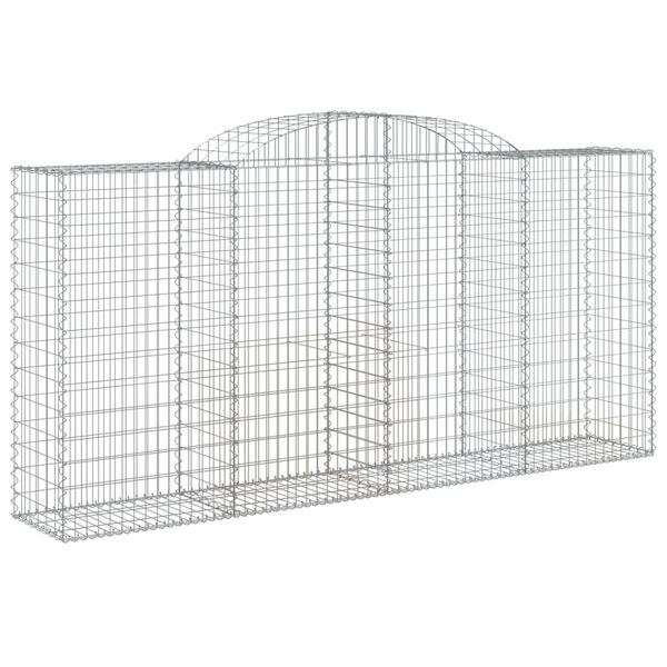 vidaXL Cestos gabi&atilde;o arqueados 25 pcs 300x50x140/160 ferro galvanizado
