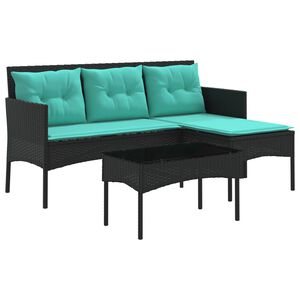 vidaXL Conjunto de Sof&aacute; de Jardim 2 unid. vime PE