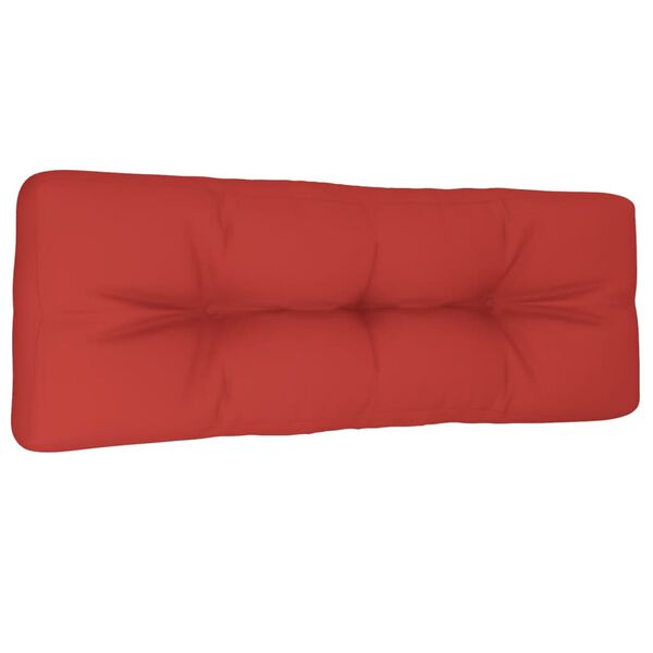 vidaXL Almofad&atilde;o para sof&aacute; de paletes 120x40x12 cm tecido vermelho