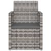 vidaXL 3 pcs conjunto lounge exterior c/ almofad&otilde;es vime PE cinzento