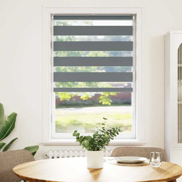 vidaXL Cortina de zebra 80x150 cm largura do tecido 75,9 cm poli&eacute;ster