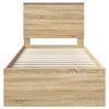 vidaXL Estrutura da Cama com cabeceira Carvalho Sonoma 90 x 190 cm