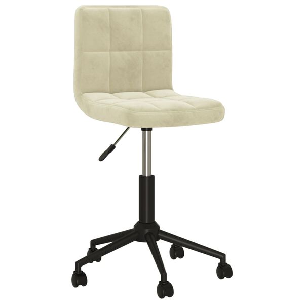 vidaXL Cadeiras de jantar girat&oacute;rias 4 pcs veludo cor creme