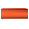 vidaXL Toldo retr&aacute;til manual com estore 3x2,5 m laranja e castanho