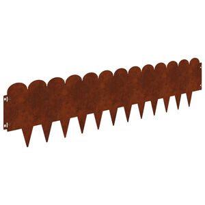 vidaXL Acabamento para Gramado 20 pcs 103 x 25 cm A&ccedil;o