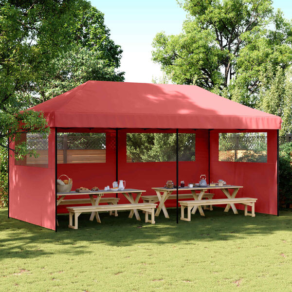 vidaXL Tenda de Festa Borgonha 292 x 580 x 315 cm Tecido Oxford