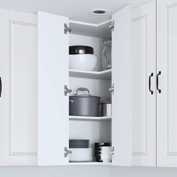 vidaXL Arm&aacute;rio de Cozinha com porta Branco Brilhante 57 x 57 x 100 cm