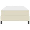 vidaXL Estrutura da Cama com colch&atilde;o Creme 80 x 200 cm tecido