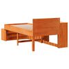 vidaXL Cama sem colch&atilde;o 75x190 cm madeira de pinho maci&ccedil;a castanho-mel