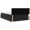 vidaXL Cama com Armazenamento com colch&atilde;o Preto 140 x 190 cm Veludo