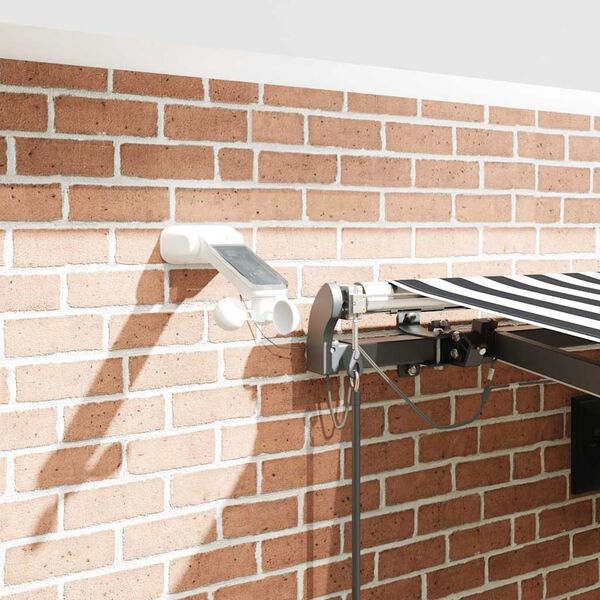 vidaXL Toldo retrátil automático com LEDs 450x300 cm antracite/branco