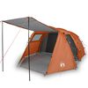vidaXL Tenda de campismo t&uacute;nel p/ 4 pessoas imperme&aacute;vel cinza/laranja