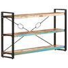 vidaXL Estante c/ 3 prateleiras 140x30x80cm madeira recuperada maci&ccedil;a