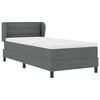 vidaXL Cama Box com colch&atilde;o Cinzento escuro 80 x 200 cm tecido