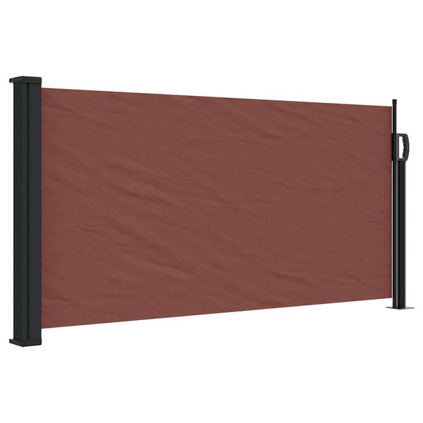 vidaXL Toldo lateral retr&aacute;til 100x300 cm castanho