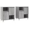 vidaXL Aparadores 2 pcs derivados de madeira cinzento sonoma