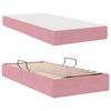vidaXL Cama com arruma&ccedil;&atilde;o e colch&atilde;o Rosa 90 x 190 cm Veludo