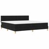 vidaXL Cama Box Spring LED com fitas LED Preto 200 x 200 cm tecido