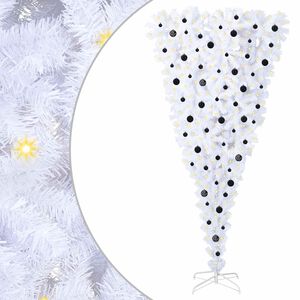 vidaXL &Aacute;rvore de Natal Artificial com 300 LEDs Branco 240 cm PVC e A&ccedil;o