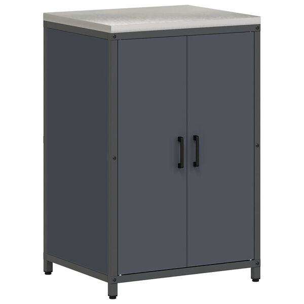 vidaXL Armazenamento de Cozinha Antracite 60 x 50 x 92 cm A&ccedil;o