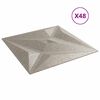 vidaXL Pain&eacute;is de parede 48 pcs Beton Estrela 50 x 50 cm Espuma XPS