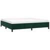 vidaXL Estrutura de cama sem colch&atilde;o 200x200 cm veludo verde-escuro