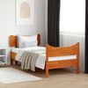 vidaXL Cama sem colch&atilde;o 90x190 cm madeira de pinho maci&ccedil;a castanho-mel