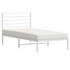 vidaXL Estrutura de cama sem colch&atilde;o com cabeceira 75x190 cm branco