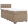 vidaXL Cama com molas/colch&atilde;o 90x190 cm couro artificial cappuccino