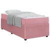 vidaXL Estrutura de cama com colch&atilde;o Rosa 90 x 190 cm Veludo
