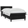 vidaXL Cama com molas/colch&atilde;o 100x220 cm veludo preto