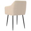 vidaXL Cadeiras de jantar 2 pcs tecido cor creme