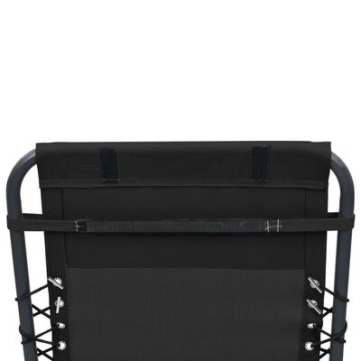 vidaXL Encosto cabeça cadeira de pátio 40x7,5x15 cm textilene preto