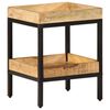 vidaXL Mesa Lateral Castanho 35 x 35 x 45 cm Madeira de manga maci&ccedil;a