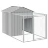 vidaXL Galinheiro com anexo 117x813x123 cm a&ccedil;o galvanizado cinza-claro