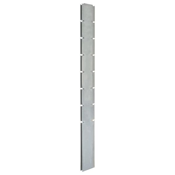 vidaXL Postes de veda&ccedil;&atilde;o jardim 40 pcs 200 cm a&ccedil;o galvanizado prateado